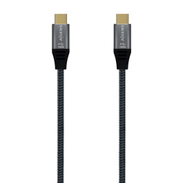 Aisens Cable USB 2.0 Tipo-C Macho a Tipo-C Macho A107-0628 100W 480Mbps 1m Gris