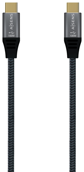 Aisens Cable USB 2.0 Aluminio 100W 5A USB-C a USB-C 2m Gris