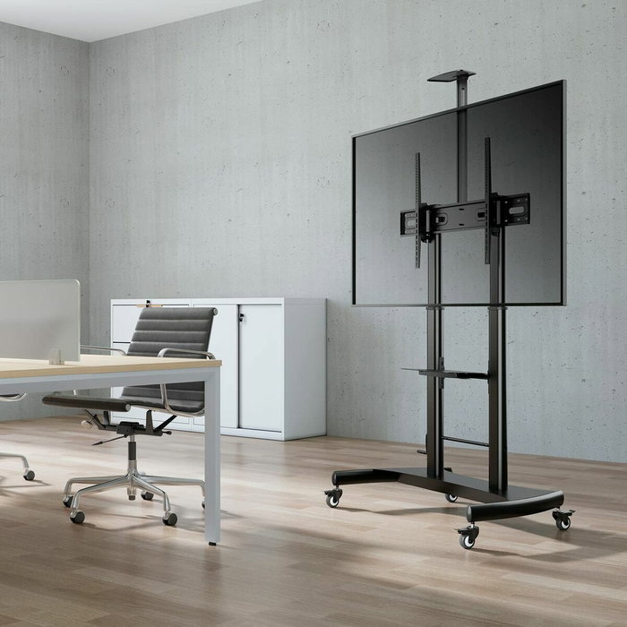 Aisens Soporte de Suelo ECO con Ruedas y Manivela FT100TE-123 Negro