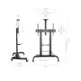 Aisens Soporte de Suelo ECO con Ruedas y Manivela FT100TE-123 Negro