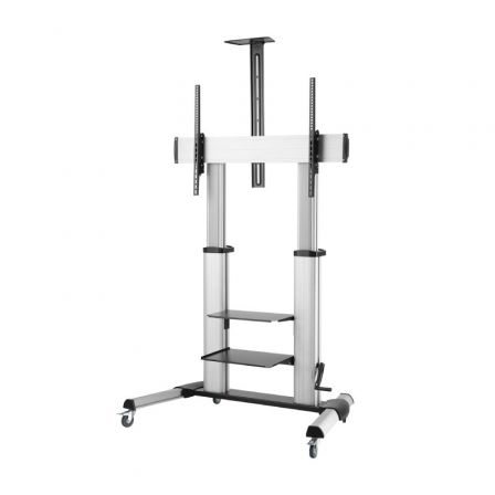 Aisens FT100TE-125 Soporte de Suelo para TV Inclinable con Ruedas y Manivela para Pantallas de 60-100" / hasta 100kg