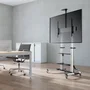 Aisens FT100TE-125 Soporte de Suelo para TV Inclinable con Ruedas y Manivela para Pantallas de 60-100" / hasta 100kg