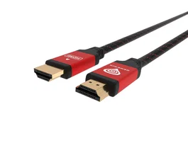 Genesis Cable HDMI-HDMI NKA-0787 3m, Versión 1.4 High Speed, 4K Ultra HD, 240 Hz, 3D, Compatible con PS3/PS4, Negro y Rojo