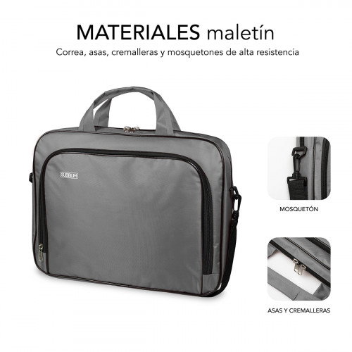 Subblim Maletín Oxford Laptop Bag 13,3-14 Pulgadas Gris