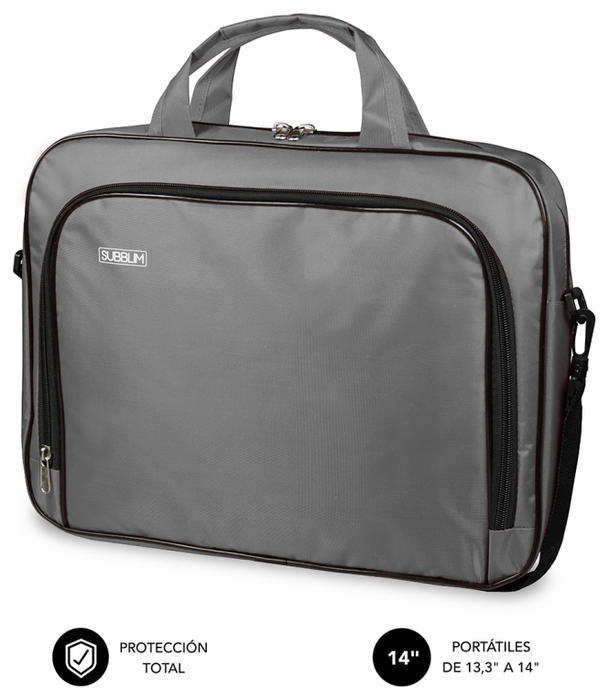 Subblim Maletín Oxford Laptop Bag 13,3-14 Pulgadas Gris