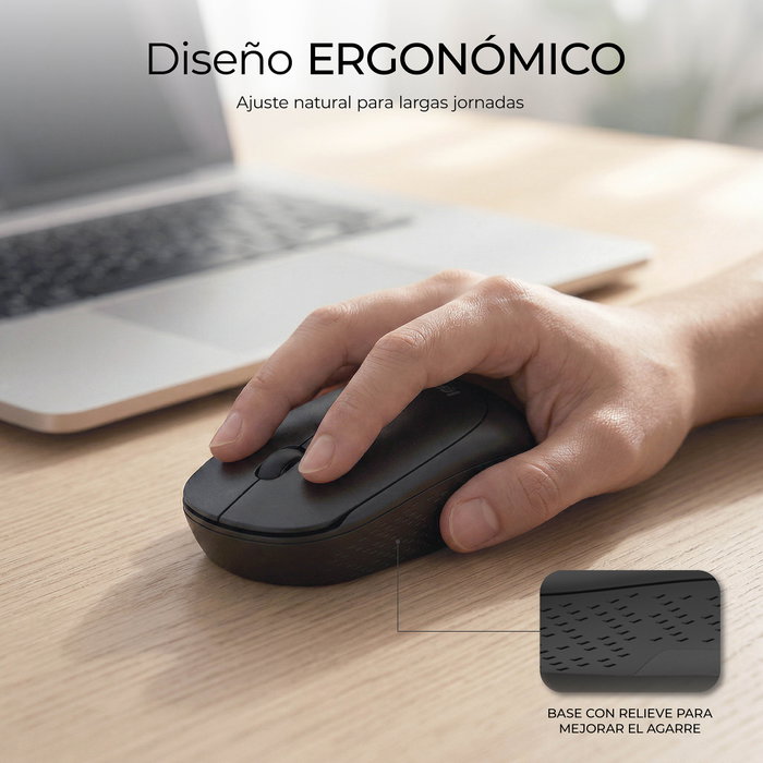 Subblim Business Plus Silencioso Ratón Inalámbrico Negro 1200 DPI
