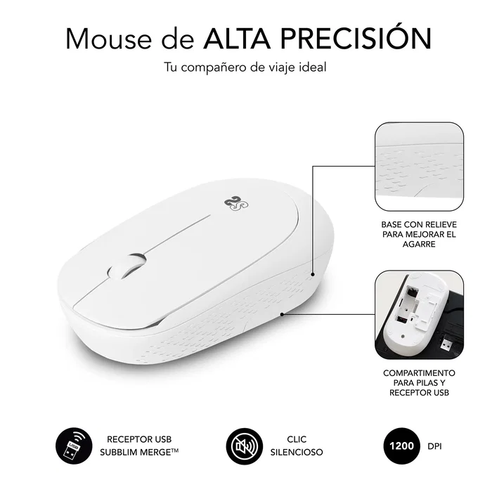 Subblim Business Plus Silencioso Blanco