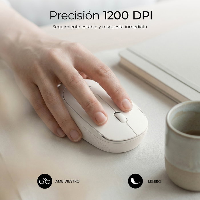 Subblim Business Plus Silencioso Ratón Inalámbrico Blanco 1200 DPI