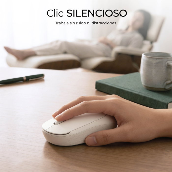 Subblim Business Plus Silencioso Ratón Inalámbrico Blanco 1200 DPI