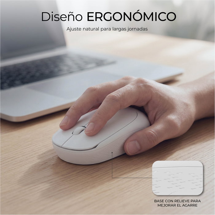 Subblim Business Plus Silencioso Ratón Inalámbrico Blanco 1200 DPI