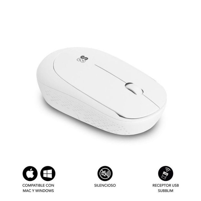Subblim Business Plus Silencioso Ratón Inalámbrico Blanco 1200 DPI