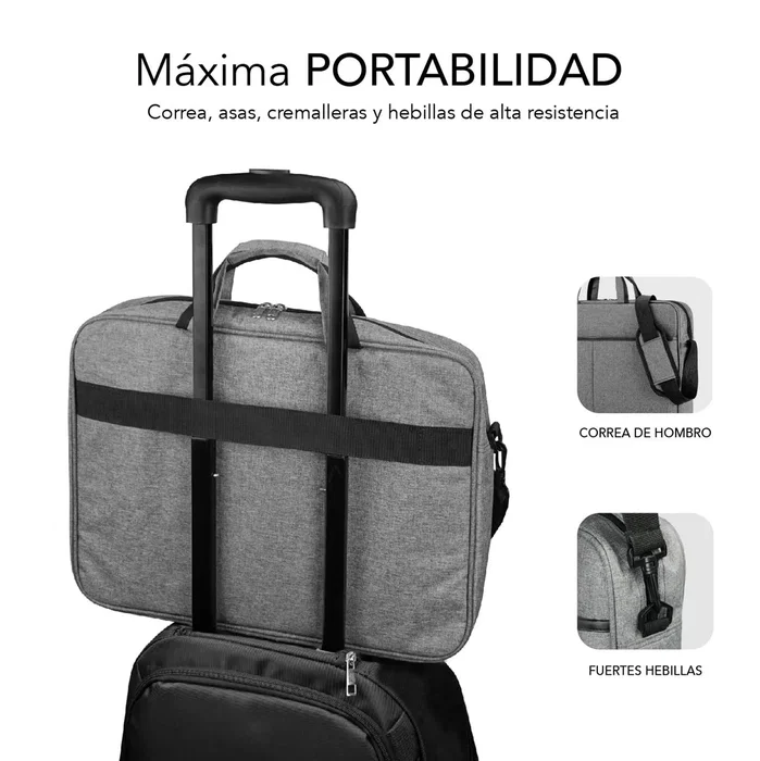 Subblim Maletín Elite Laptop Bag 15,6 Pulgadas Gris