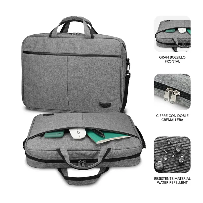 Subblim Maletín Elite Laptop Bag 15,6 Pulgadas Gris