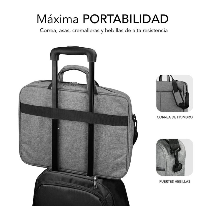Subblim Maletín Elite Laptop Bag 15,6 pulgadas Gris