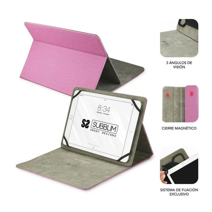Subblim Clever Stand Case Funda para Tablet hasta 11 pulgadas Rosa