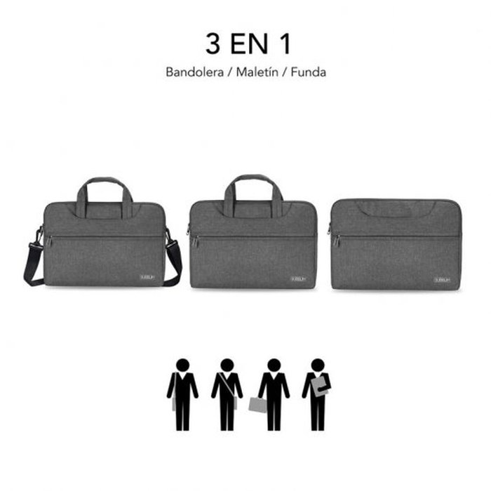 Subblim Maletín Business Laptop Sleeve 15,6 pulg Gris