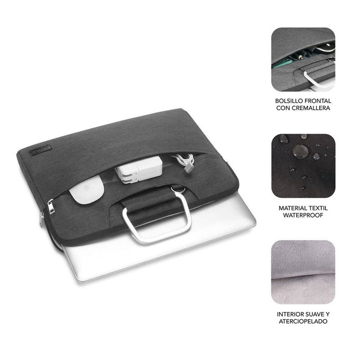 Subblim Maletín Business Laptop Sleeve 15,6 pulg Gris