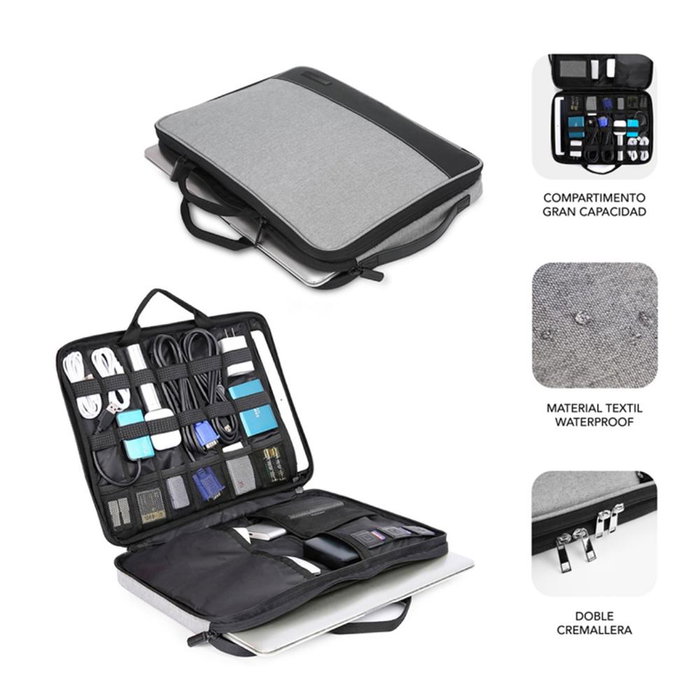 Subblim Advance Laptop Sleeve Gris para portátiles de hasta 14 pulgadas