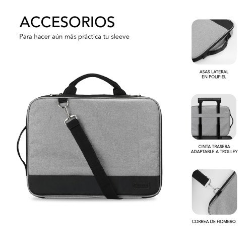 Subblim Funda Ordenador Advance Laptop Sleeve 13,3-14" Gris SUB-LS-2AS0001