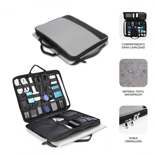 Subblim Funda Ordenador Advance Laptop Sleeve 13,3-14" Gris SUB-LS-2AS0001