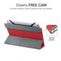 Subblim Funda Freecam Case para Tablet de hasta 10.1 pulgadas, Rojo, Tacto Cloth
