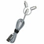 Subblim Cargador de Coche Dual 2.4A Plata con Cable 3 en 1