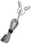Subblim Cargador de Coche Dual Aluminio 2.4A con Cable 3 en 1 Plata