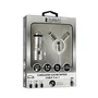 Subblim Cargador de Coche Dual Aluminio 2.4A con Cable 3 en 1 Plata