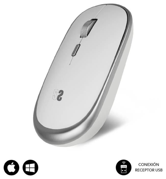 Subblim Wireless Mini Mouse Silver
