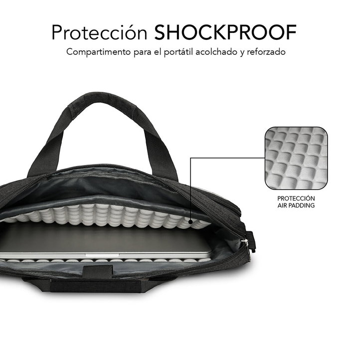 Subblim Maletín Air Padding para Portátiles de 15,6 pulgadas Gris Oscuro Subblim Maletín Air Padding para Portátiles de 15,6 pulgadas Gris Oscuro