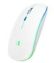 Subblim LED Dual Flat Mouse Blanco con Iluminación RGB y Conexión Dual