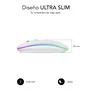 Subblim LED Dual Flat Mouse White