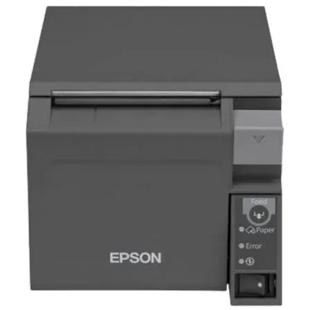 Epson TM-T70II Impresora de Tickets Térmica, Ancho Papel 80mm, USB-Ethernet, Negra