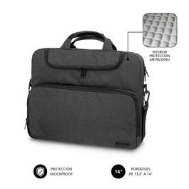 SUBBLIM Maletin Air Padding Laptop bag 13,3-14" Dark Grey