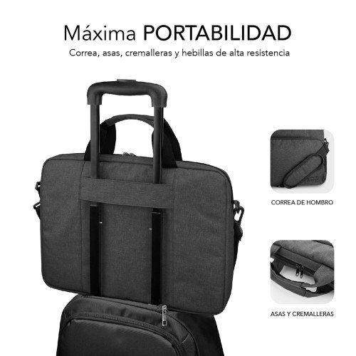 Subblim Maletín Air Padding para Portátiles de 13,3-14 pulgadas, Gris Oscuro