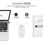 Subblim Dual Flat Ratón Inalámbrico Blanco Recargable
