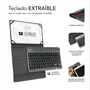 Subblim Keytab Pro Funda con Teclado Bluetooth Gris para Tablet de 10,1 pulgadas