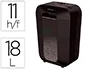 Fellowes Destructora LX-70D, Capacidad 11 Hojas, Partículas 4x40mm, Seguridad P-4, Grapas, Clips, Tarjeta, Papelera 18L