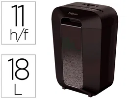 Fellowes Destructora LX-70D, Capacidad 11 Hojas, Partículas 4x40mm, Seguridad P-4, Grapas, Clips, Tarjeta, Papelera 18L