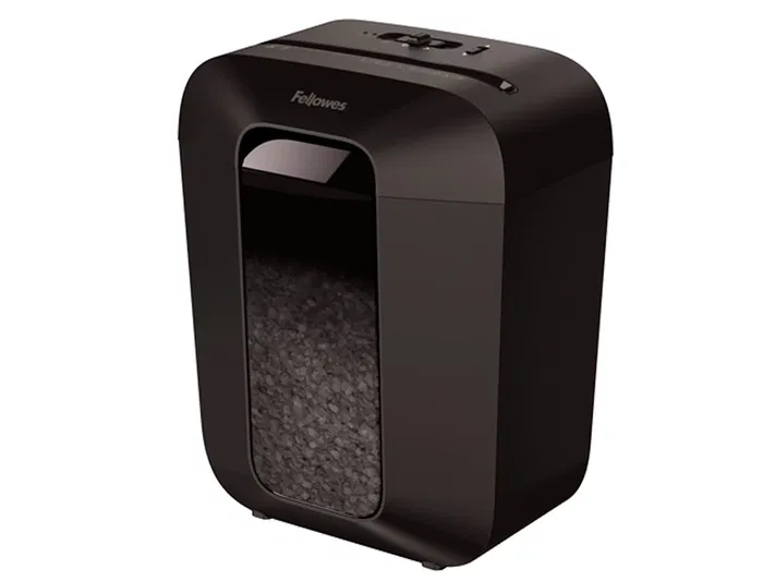 Fellowes LX-41 Destructora de Documentos, Minicorte Seguridad P-4, 8 Hojas, Papelera 17L