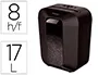 Fellowes LX-41 Destructora de Documentos, Minicorte Seguridad P-4, 8 Hojas, Papelera 17L