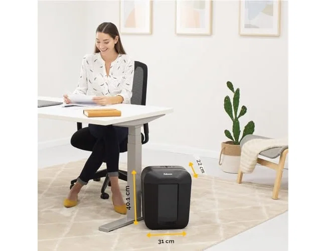 Fellowes LX41M Mini-Cut Destructora de Papel Negra Fellowes LX41M Mini-Cut Destructora de Papel Negra