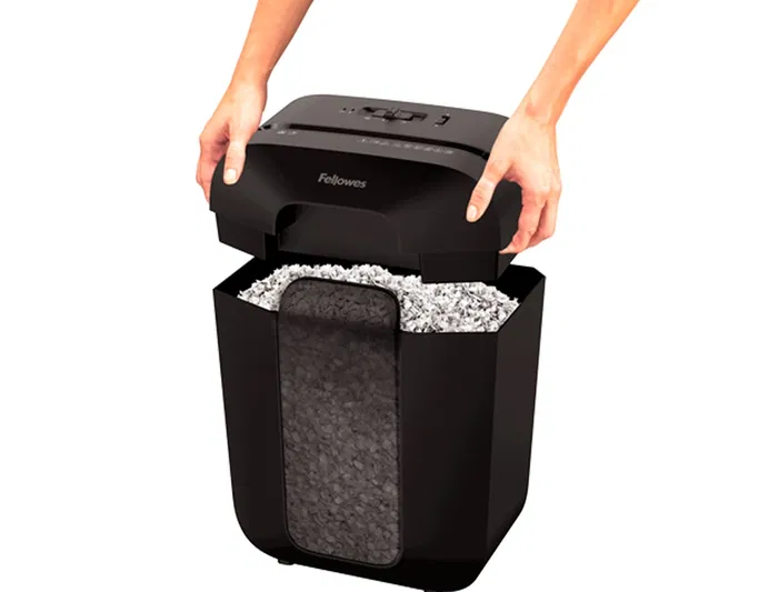 Fellowes LX-41 Destructora de Documentos, Minicorte Seguridad P-4, 8 Hojas, Papelera 17L