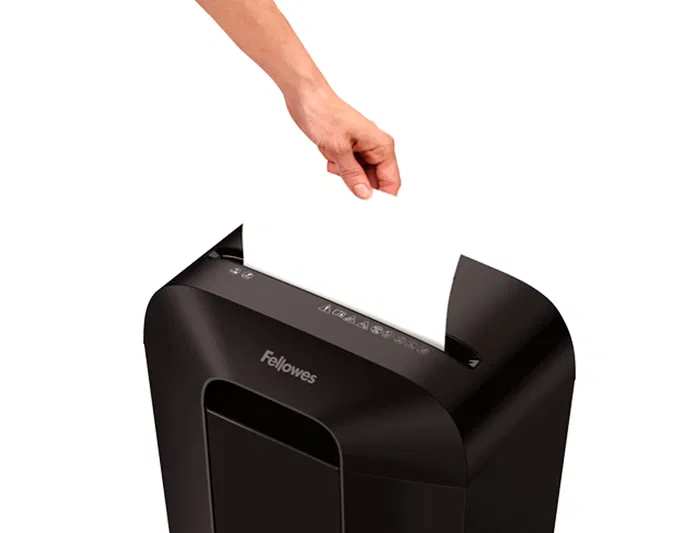 Fellowes LX-41 Destructora de Documentos, Minicorte Seguridad P-4, 8 Hojas, Papelera 17L