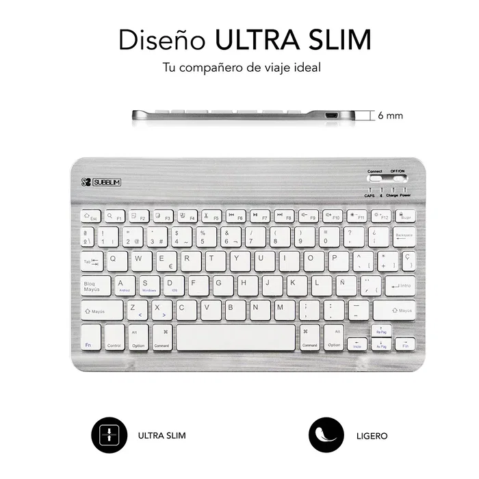 Subblim Teclado Smart BT Silver QWERTY Español Subblim Teclado Smart BT Silver QWERTY Español