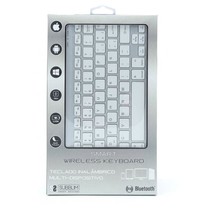 Subblim Smart BT Teclado Inalámbrico Bluetooth Plata