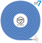 Aisens Bobina de Cable de Red Cat.7 S/FTP AWG23 600 MHz 305m Azul