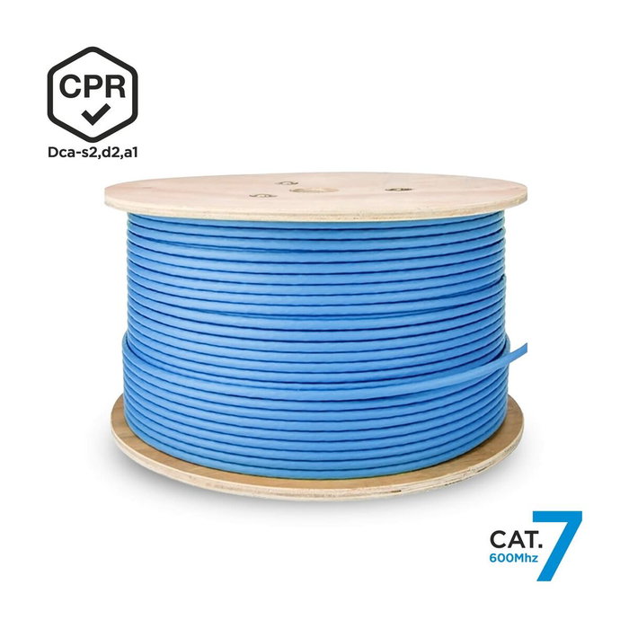 Aisens Bobina de Cable de Red Cat.7 S/FTP AWG23 600 MHz 305m Azul