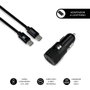 Subblim Cargador de Coche Dual PD20W+QC3.0 con Cable USB-C a Lightning Negro