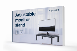 GEMBIRD MS-TABLE-01 Soporte para Monitor Escritorio Negro Ajustable en Altura de Acero para Laptop